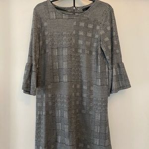 Grey bell sleeve dress
